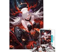 Puzzle per adulti 1000 pezzi Ragazza demone con corna e teschi Attività divertenti da fare a casa Un'opera d'arte Giochi rilassanti Adatto a persone dai 14 anni in su (50x75cm)