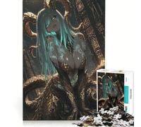 Puzzle per adulti 1000 pezzi Ragazza Drago con Squame Dorate, Gioco per Famiglia, Decorazione per la Casa, con Pezzi a Incastro Completamente Incastrati e di Forma Casuale 38x26cm