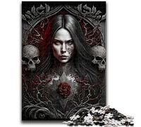 Puzzle per adulti 1000 pezzi Ragazza gotica misteriosa Aiuta il cervello a esercitare Giocattoli avvincenti per coltivare la pazienza Un'opera d'arte 50x75cm