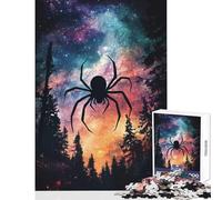 Puzzle per adulti 1000 pezzi Ragno nel cielo notturno Giocattoli antistress Regali per donne Uomini Giochi educativi Attività divertenti a casa Dimensioni 38x52cm