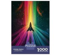 Puzzle Per Adulti 1000 Pezzi Rainbow Space Rocket Puzzle Per Adolescenti Giochi Rilassanti Analisi E Logica Riduzione Dello Stress Regali 38x26cm/1000pcs