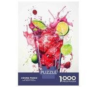 Puzzle Per Adulti 1000 Pezzi Raspberry Limeade Cocktail Art Print Puzzle Per Adolescenti Giocattolo Decorazione Da Parete Decorazione Da Parete Regali Per Amici E Familiari 70x50cm/1000pcs