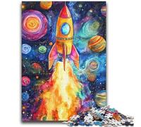 Puzzle per adulti 1000 pezzi Razzo spaziale Giocattoli educativi per l'apprendimento Giochi per famiglie Migliora l'amore tra coppie 26X38CM