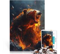 puzzle per adulti 1000 pezzi Re Orso Fatto di cartone per età pari o superiore a 14 anni giocattoli educativi per l'apprendimento Regali di compleanno di Natale misurare：26x38cm/10.24 x 14.96pollice