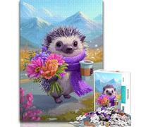 Puzzle per adulti 1000 pezzi Riccio per bambini e adolescenti giochi educativi decorazione per la casa regalo di compleanno regali arte murale 38x26cm