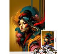 Puzzle per adulti 1000 pezzi Ritratto di bellezza astratta Decorazione per la casa Giocattoli Ottimi regali e giocattoli Giochi rilassanti Attività divertenti a casa Dimensioni 38x26cm