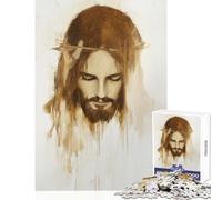 Puzzle per adulti 1000 pezzi Ritratto di Gesù Cristo Dipinto Giocattolo educativo Regali di Babbo Natale segreto Giochi divertenti Migliorare l'amore tra coppie Dimensioni 38x52cm