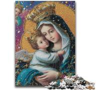 Puzzle per adulti 1000 pezzi Ritratto di Maria La Madre Puzzle, giocattoli educativi di apprendimento Giochi per famiglie Regali e compleanni unici (50x75cm)