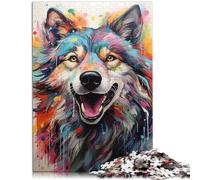 Puzzle per adulti 1000 pezzi Ritratto di un lupo mannaro Gioco intellettuale Sollievo dello stress sfida difficile per i 14 anni e più 50 x 70 cm
