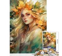 Puzzle per adulti 1000 pezzi Ritratto floreale ad acquerello Giocattoli antistress Ottimo regalo per giochi Gioco pratico Decompressione intellettuale Dimensioni 38x26cm