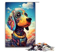 Puzzle per adulti 1000 pezzi Robot Dachshund di Splatters Un sacco di puzzle spessi e colorati giocattoli divertenti 75x50 cm