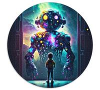 Puzzle per adulti 1000 pezzi "Robot Sogni" di carta, rompicapo stimolante, attività per famiglie, decorazioni per la casa, regalo di Natale (dimensioni 67,5x67,5 cm)