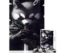 Puzzle per adulti 1000 pezzi Rocket Raccoon Samurai Animal Giocattolo educativo Regalo per compleanni Giochi rilassanti Ogni pezzo è unico - Dimensioni 50x75cm