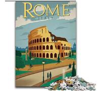 Puzzle per adulti 1000 pezzi Roma Rompicapo Gioco Decorazione murale Regali unici per compleanno e Natale (38x26cm) 1000 pezzi
