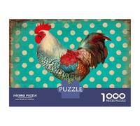 Puzzle Per Adulti 1000 Pezzi Rooster Kitchen Decor Art Print Puzzle Per Adolescenti Giocattoli Antistress Sfida Difficile Regali Unici Per Compleanno 38x26cm/1000pcs