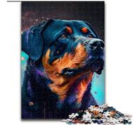 Puzzle per adulti 1000 pezzi Rottweiler fantasy in legno, regalo perfetto per bambini dai 14 anni in su, 50x75cm, decorazione artistica, giocattolo di intelligenza per giochi al chiuso in famiglia
