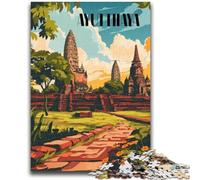 Puzzle per adulti 1000 pezzi Rovine di Ayutthaya Divertimento per famiglie Ideale come regalo per tutta la famiglia dai 14 anni in su (dimensioni 50x70cm)