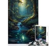 Puzzle per adulti 1000 pezzi Ruscello attraverso il bosco Giocattoli fai da te Ottimo regalo per giochi Giochi rilassanti Interazione genitore-figlio Dimensioni 50x75cm