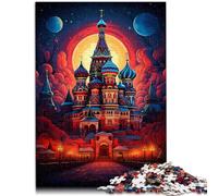 Puzzle per Adulti 1000 pezzi Russia quadrato Rosso Decorazione della Casa Puzzle Giocattoli Regali di Natale Puzzle 14,96 "x 20,47" per Adolescenti 14 Anni e Più
