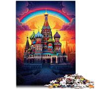 Puzzle per adulti 1000 pezzi Russia quadrato Rosso Giocattolo educativo di apprendimento Analisi e logica per e adolescenti 14 anni e oltre 50x70cm