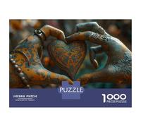 Puzzle Per Adulti 1000 Pezzi Rustic Heart Decorations for Rustic Weddings Puzzle Per Adulti Giocattoli Antistress Vacanza A Casa Passatempo Regali Di Natale Compleanno 38x26cm/1000pcs