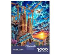 Puzzle Per Adulti 1000 Pezzi - Sagrada Familia Difficile | Gioco Relax Anti-Stress Con Stampa Nitida | Decorazione Unica Per Appassionati 52x38cm/1000pcs