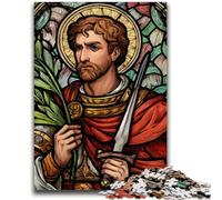Puzzle per adulti 1000 pezzi Saint A Stained Glass Educational Games Gioco educativo per compleanno, Natale e età 14 50x75cm