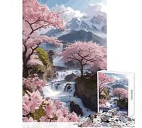 Puzzle per adulti 1000 pezzi Sakura Tree Giocattolo educativo Regalo per compleanni Giochi rilassanti Ogni pezzo è unico - Dimensioni 38x52cm