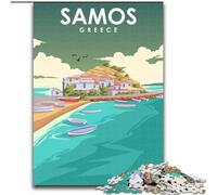 Puzzle per adulti 1000 pezzi Samos Grecia Isola Arte, per 14+ Gioco impegnativo come regalo per tutta la famiglia e gli amici 50x75cm