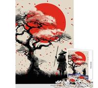 Puzzle per adulti 1000 pezzi Samurai Cherry Blossom Decorazione per la casa Giocattoli Ottimo regalo Gioco per famiglie Migliorare l'amore tra coppie Dimensioni 38x52cm