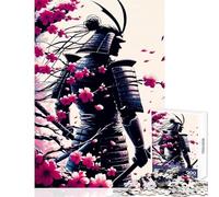 Puzzle per adulti 1000 pezzi Samurai Cherry Blossom fai da te giocattoli divertenti regalo gioco educativo adatto per la decorazione del desktop dimensioni 50x75cm