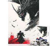 Puzzle per adulti 1000 pezzi Samurai contro Drago Decorazione per la casa Giocattoli Ottimo regalo Gioco per famiglie Migliorare l'amore tra coppie Dimensioni 38x52cm