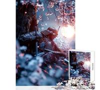 Puzzle per adulti 1000 pezzi Samurai Shogun sotto la luna Decorazione per la casa Giocattoli Regali di compleanno Gioco educativo Collezione di artisti Belle arti Dimensioni 38x26cm