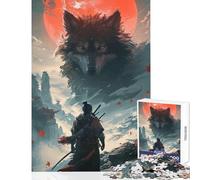 Puzzle per adulti 1000 pezzi Samurai Warrior Wolf giocattolo decorazione da parete regalo di compleanno gioco per famiglie adatto per la decorazione del desktop dimensioni 50x75cm