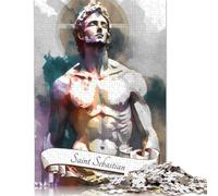 Puzzle per adulti 1000 pezzi "San Sebastiano" Puzzle cristiano per adulti Puzzle per adolescenti Gioco di puzzle Giocattolo Regalo di Natale (75x50 cm)
