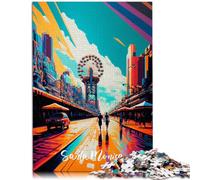 Puzzle per adulti, 1000 pezzi, Santa Monica Pier, gioco educativo per compleanno, Natale, per adolescenti dai 14 anni, 26 x 38 cm