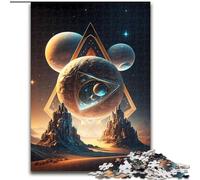 Puzzle per adulti 1000 pezzi Santuario Alieno Paesaggio in legno, regalo perfetto per età 14+ 50x75cm Rompicapo impegnativo - Giocattolo rilassante per adolescenti