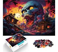 Puzzle per adulti 1000 pezzi Scheletro malvagio dell'inferno Il Puzzle Sollievo dello Stress Staycation Uccidere il tempo 14,96 "x 20,47" per 14 anni