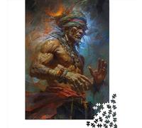 Puzzle per adulti 1000 pezzi Sciamano nativo americano Puzzle creativo rettangolare Gioco di decompressione 1000 pezzi (38x26 cm)