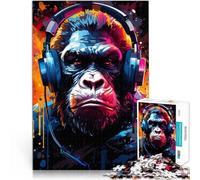Puzzle per Adulti 1000 pezzi Scimmia con Casco Gioco Stimolante Puzzle Analisi e Logica 19,7 "x 29,5" Adatto per Adolescenti da 14 Anni