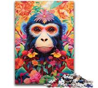 Puzzle per adulti 1000 pezzi Scimmia nella giungla colorata per età 14 e oltre Giochi divertenti Attività divertenti a casa, regali di compleanno, regali di viaggio 50x75cm