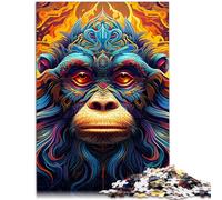 Puzzle per adulti 1000 pezzi Scimmia psichedelica Puzzle DIY Giocattoli con pezzi completamente ad incastro di Forme casuali 19,7 "x 29,5" Adolescenti da 14 Anni e oltre