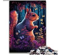 Puzzle per adulti 1000 pezzi "Scoiattolo nella foresta" Puzzle per adulti, 1000 pezzi Ideale per decorare casa e ufficio, Regalo perfetto per il compleanno Dimensioni 26X38cm