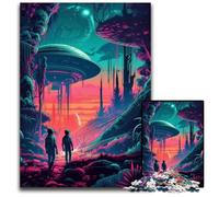 Puzzle per adulti 1000 pezzi Scopri gli UFO Puzzle colorato Decorazione per la casa e gioco interattivo per famiglie, 50x75cm / 19,68x29,52 pollici