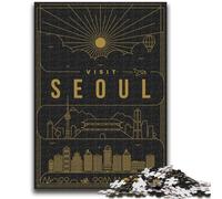 Puzzle per adulti 1000 pezzi Seoul Corea del Sud per adulti, giochi di attività per famiglie stimolanti, giocattoli fai da te per decorazioni murali per la casa, regali (50x75cm)