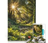 Puzzle per adulti 1000 pezzi "Serenità baciata dal sole" gioco rompicapo interazione genitore-figlio rafforza l'amore tra le coppie 38x52cm