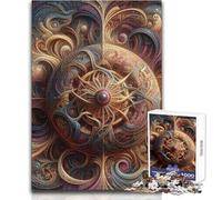 Puzzle per adulti 1000 pezzi Sfera dorata astratta Giochi rilassanti Sfida difficile Regalo per compleanni Dimensioni 38x52cm