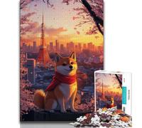 Puzzle per adulti 1000 pezzi Shiba Inu 1000 pezzi per adolescenti regalo di compleanno regali arte murale per età 14 anni in su 75x50cm