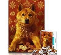 Puzzle per adulti 1000 pezzi Shiba Inu astratto, aiuta il cervello a esercitare giocattoli avvincenti per coltivare la pazienza, decorazione perfetta 38x26cm