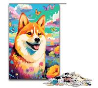 Puzzle per adulti 1000 pezzi Shiba Inu e farfalla e farfalla e farfalla puzzle gioco giocattoli divertenti 1000 pezzi